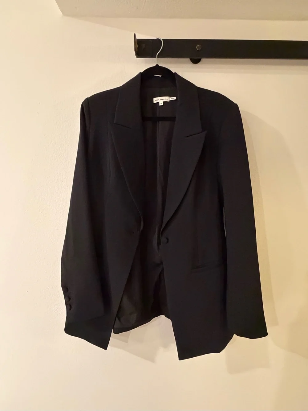 Good American NWOT Women's Black Fitted Blazer - Picture 2 of 5